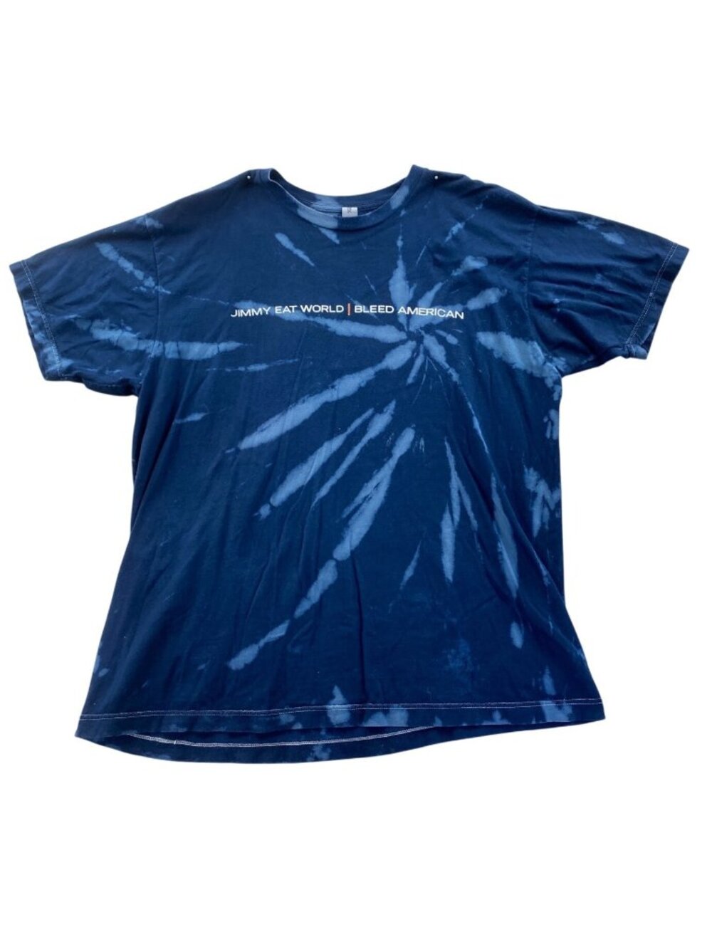 Tultex Mens T-Shirt  XL Blue Tie-Dye Jimmy Eat World Bleed American Graphic Tee